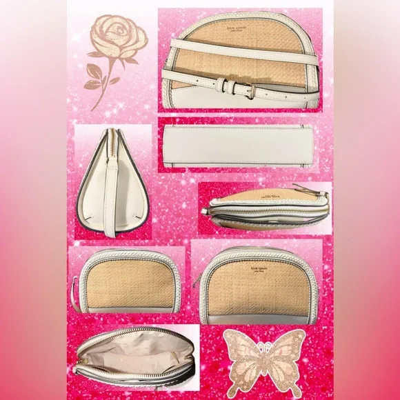 Kate Spade Reiley Straw Dome Crossbody Bag
NWOT Combo Raffia & Saffiano Leather - Picture 4 of 17